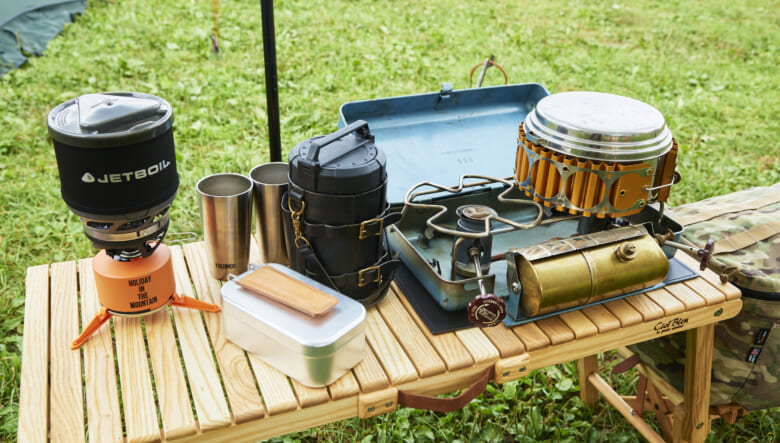 古いオプティマスにも注目だが、MSRのヒートエクスチェンジャーなど登山系ギアを多様している点も見逃せない。