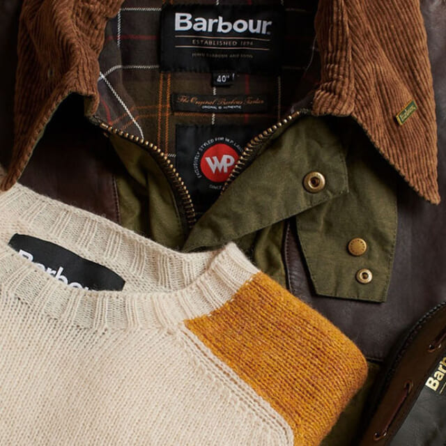 直営店舗とオンラインのみで展開される、バブアーの限定アイテムを