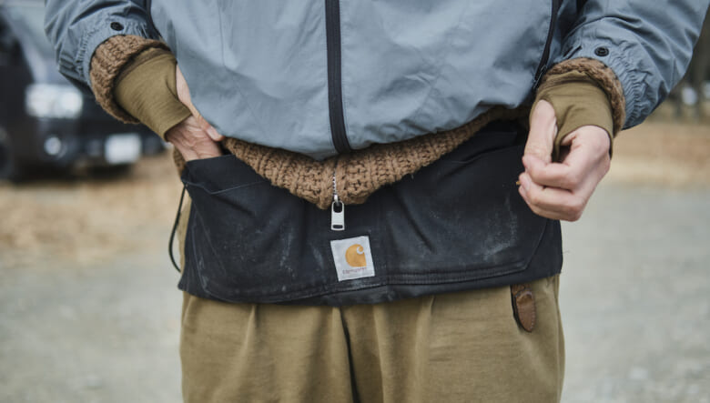 ワークエプロンはキャンプでも活躍。-GO OUT CAMP 冬 2025-