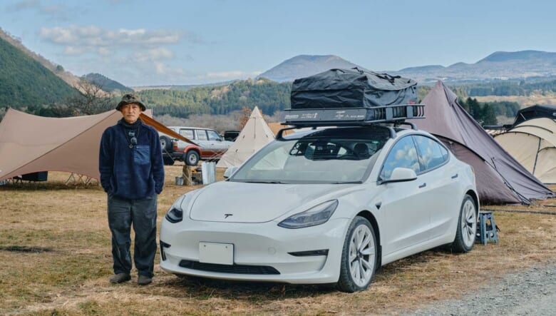 【’21 TESLA MODEL3】発進時の加速に惹かれたEVをアウトドア仕様に。