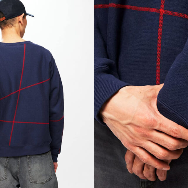 ジャーナルスタンダードによるチャンピオン別注。ステッチを走らせた