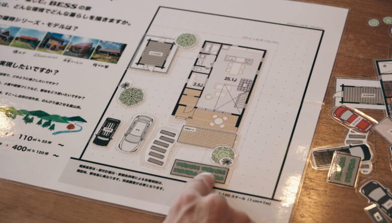 まるでキャンプ場キブン。ファミリーキャンパーが、BESSの展示場LOGWAYを遊び尽くす！【BESSの家探訪】