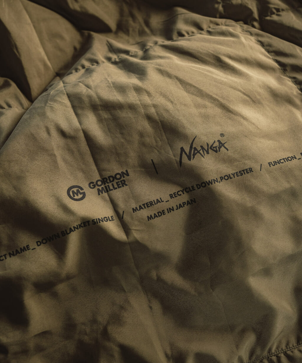 ゴードンミラーのナンガ別注ダウンブランケット