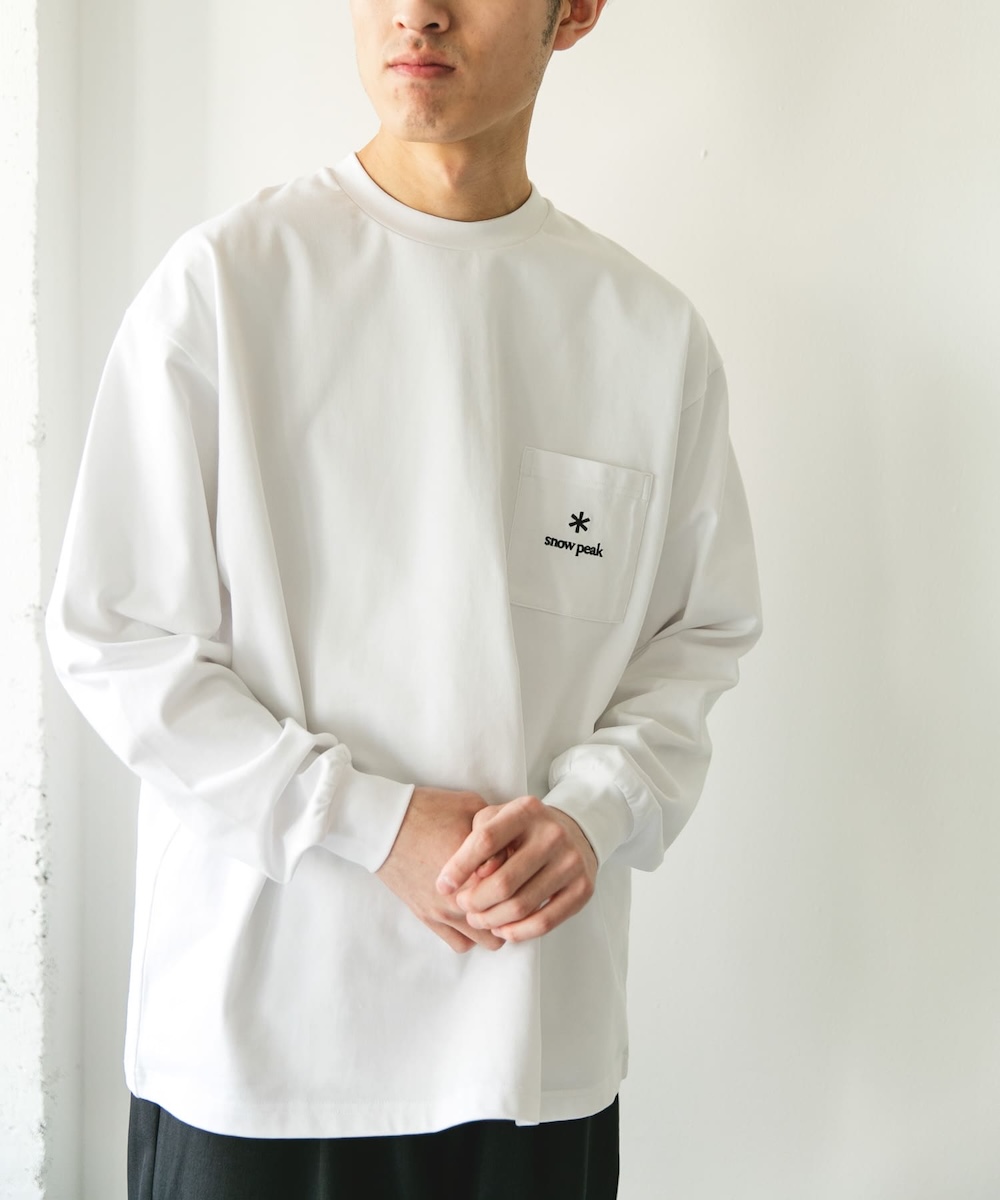 snow peak×URBAN RESEARCH DOORSのPOCKET LOGO L/S TEE