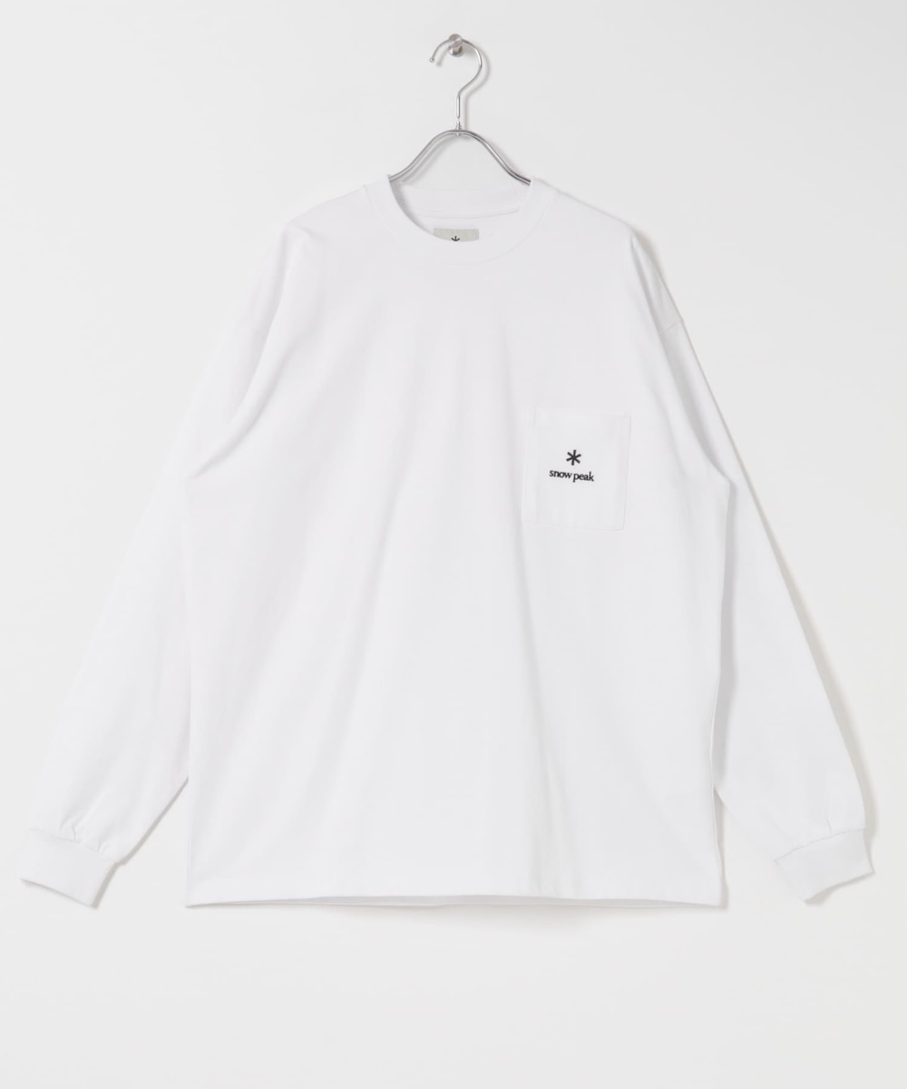 snow peak×URBAN RESEARCH DOORSのPOCKET LOGO L/S TEE