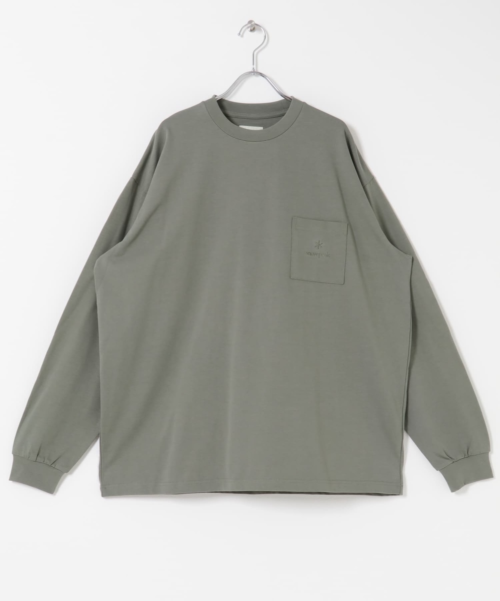 snow peak×URBAN RESEARCH DOORSのPOCKET LOGO L/S TEE