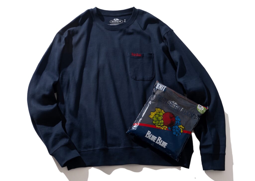 FRUIT OF THE LOOM × BLUE BLUEのニットライク ポケット ロングスリーブ
