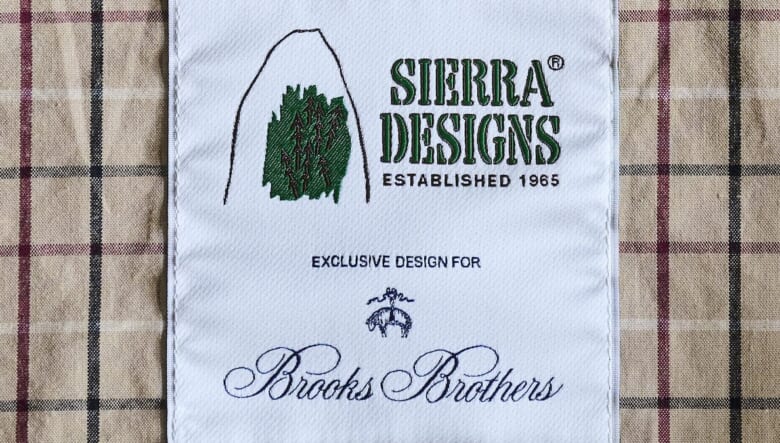 ブルックス ブラザーズ×シエラデザインズのコットン／ナイロン　オリジナルマウンテンパーカーの織りネーム