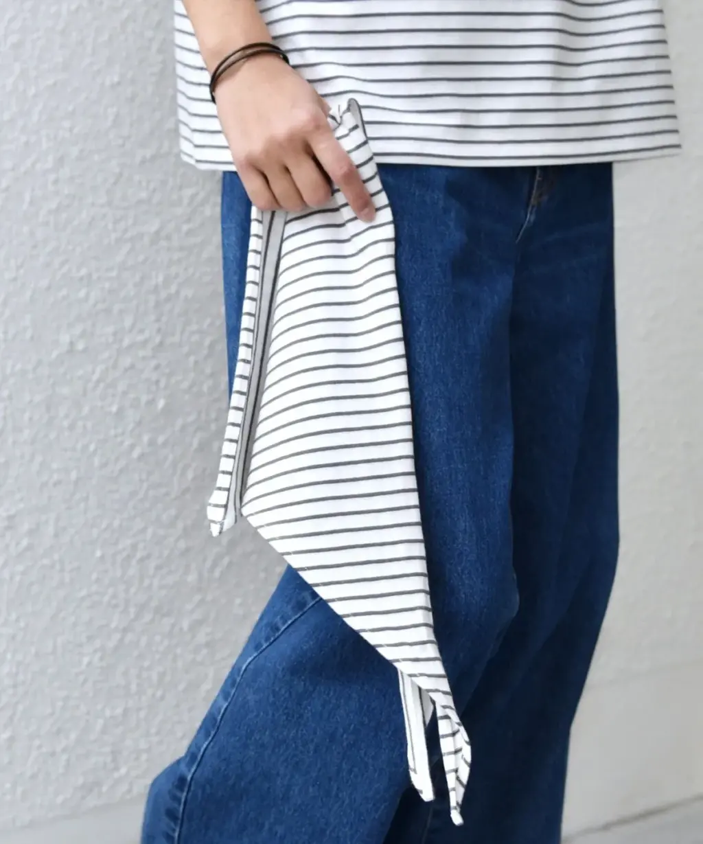 ships any_マリンテイスト ボーダー リラックス Tシャツ