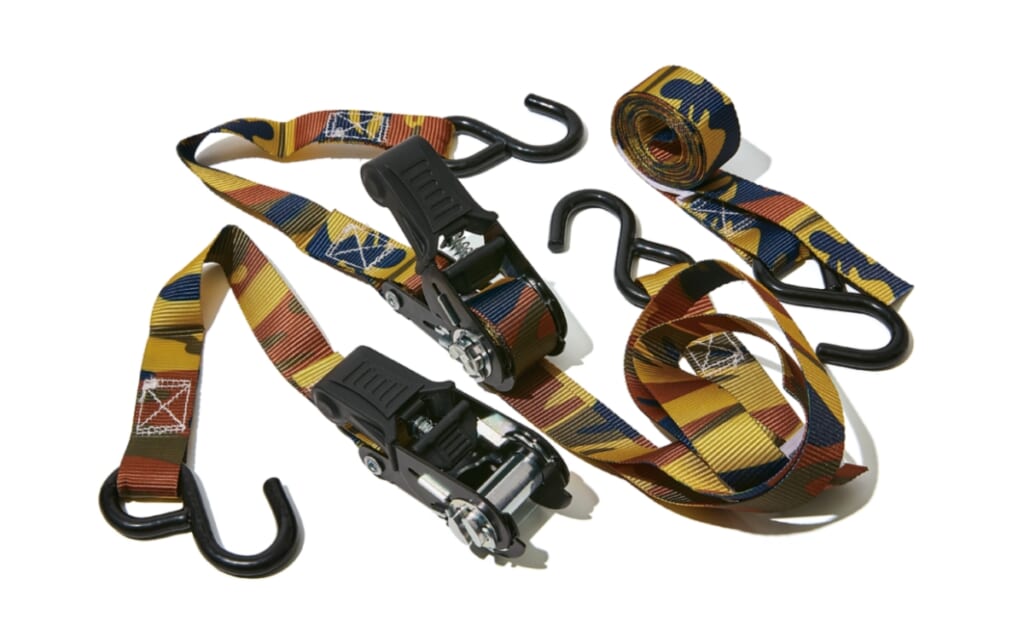 CARGOLOC S-hook ratchet tie-down belt CAMO 2.4m [2pcs]