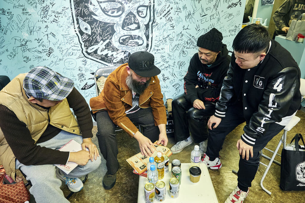 金 峯新（BEAMS CREATIVE）／中島貴大（スタイリスト）／西村皓治（ハオミンショップ店主）／高専（会社員）