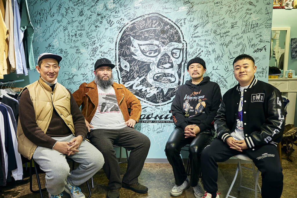 金 峯新（BEAMS CREATIVE）／中島貴大（スタイリスト）／西村皓治（ハオミンショップ店主）／高専（会社員）