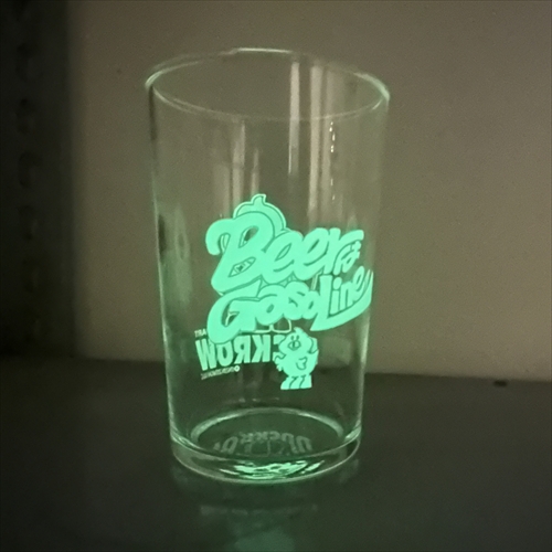 DUCKROW DEPART BEERはGASOLINE瓶ビールグラス 蓄光
