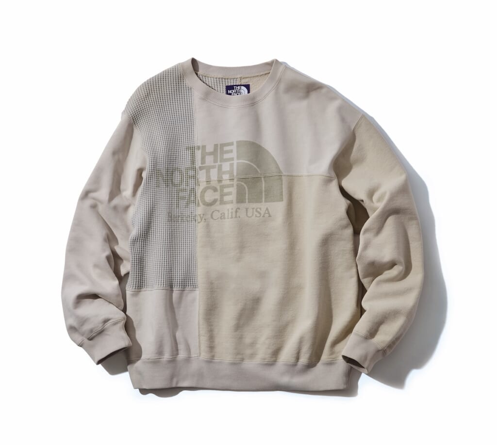 ザ・ノース・フェイス パープルレーベル フィールド パッチワークド クルーネック スウェットシャツ　￥27500