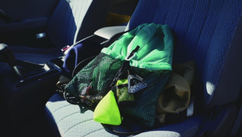 近場のドライブや散歩で重宝する、テンプラの新作アイテム、お散歩ナップサック。