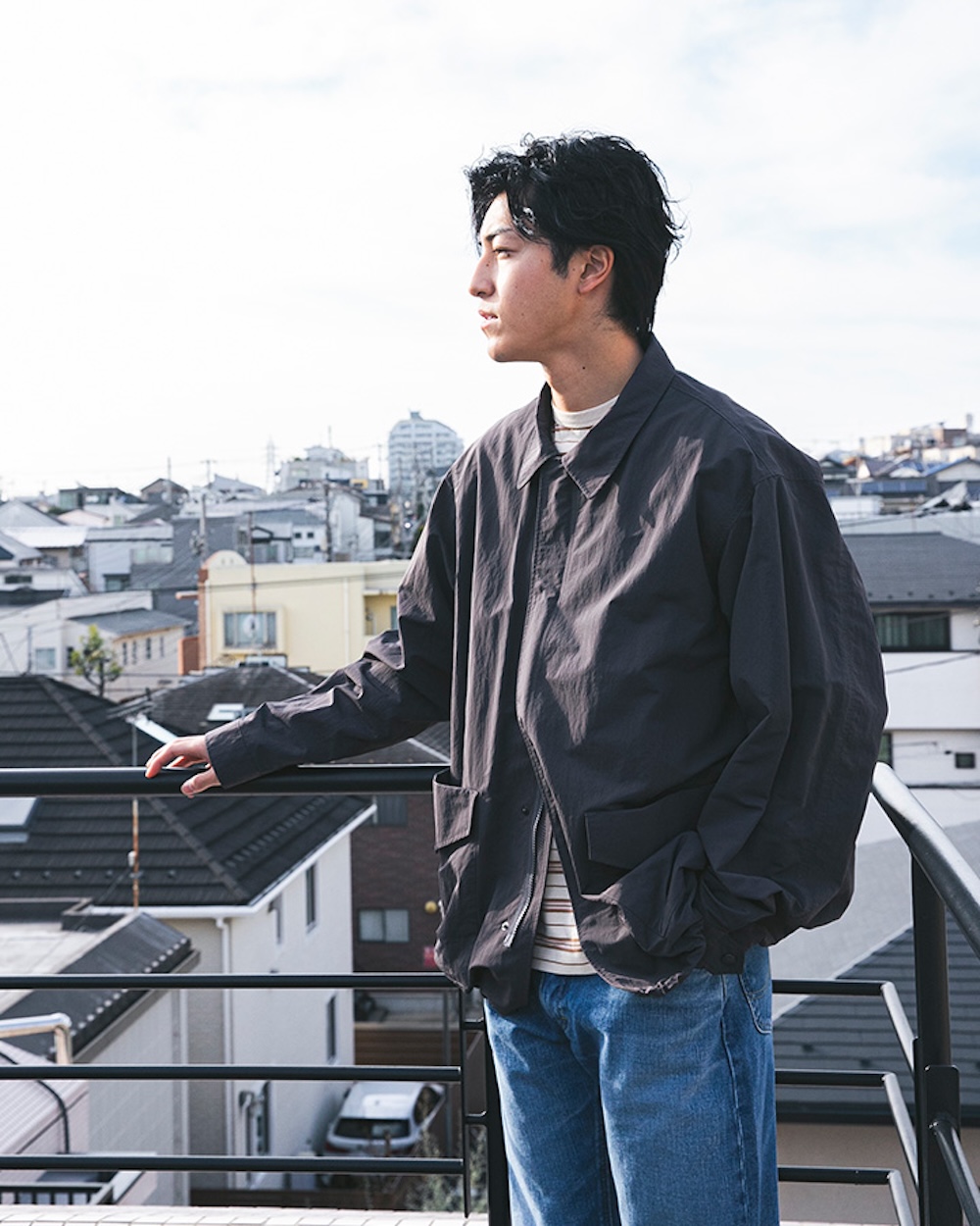 snow peak×URBAN RESEARCH DOORSのNYLON WASHER JACKET