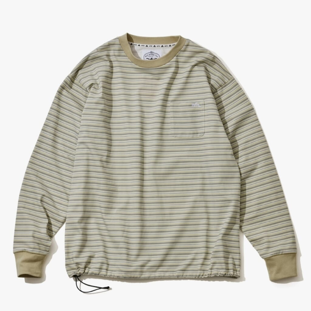 クールタッチナインティーズストリップロングスリーブ　￥9900