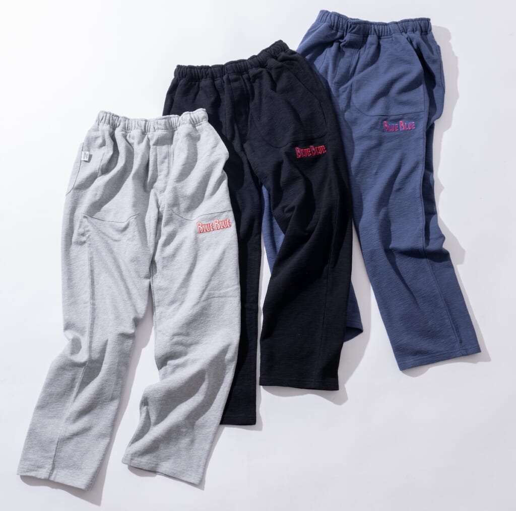 BLUE BLUE×gym maste_ブロックインレイ イージーパンツ