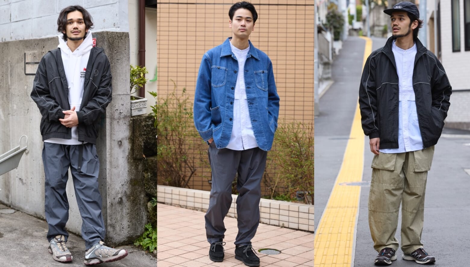街でも野外でも映える春らしい3アイテムを使っての着回しサンプル