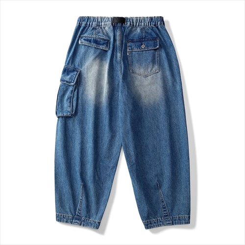 FILTER017 FILTER017®ウォッシュドデニム アシンメトリー パッチワーク テーパード ミリタリー パンツ