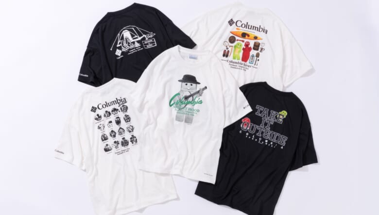 コロンビア×ガチャピン&ムックがコラボしたTシャツ、Reedy Cove Gachamukku Graphic SS Tee