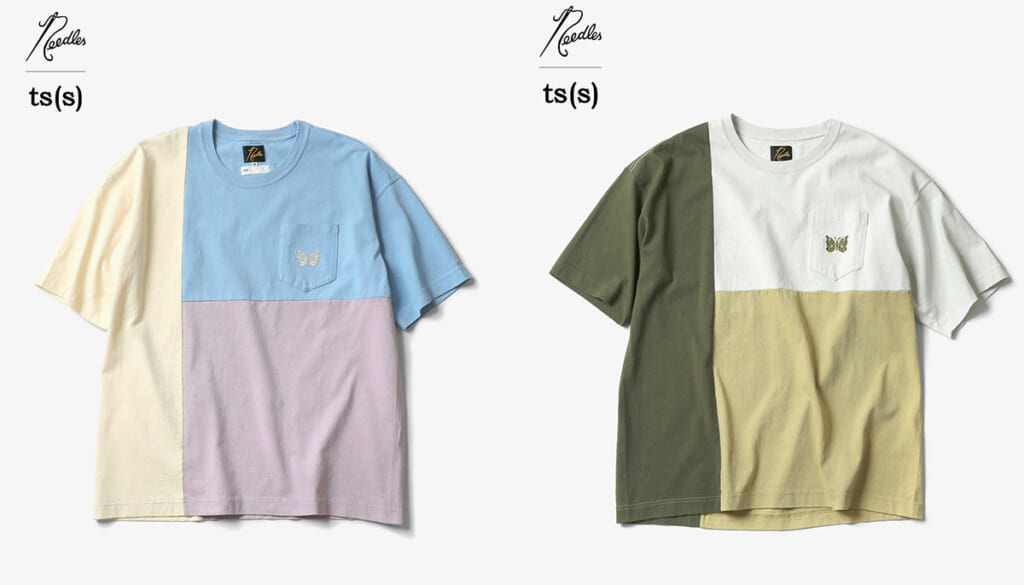 3COLOR BLOCK PRINT POCKET TEE