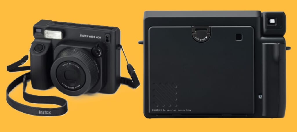 nstax WIDE 400ジェットブラック背面とストラップ付