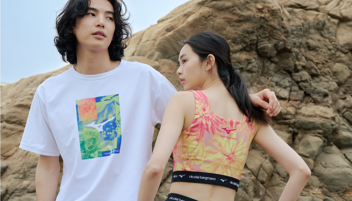ミズノと世界的フラワーアーティストの共演。花々が持つ有機的な強さを
