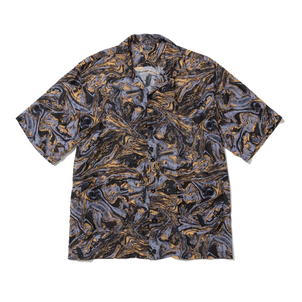 FILL THE BILLのMARBLE OPEN COLLAR SHIRT