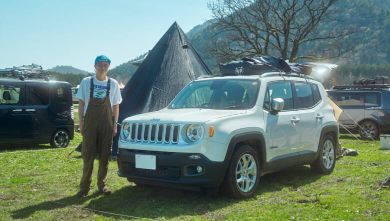 【’18 JEEP RENEGADE】サイズとアウトドア感がキャンプスタイルにマッチ。