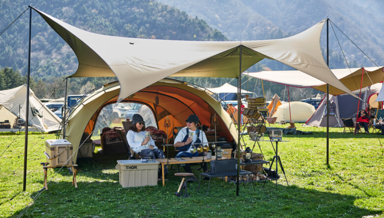 秘密基地のようなおこもり空間で、朝まで熟睡できる超快眠スタイル。（GO OUT JAMBOREE 2026）