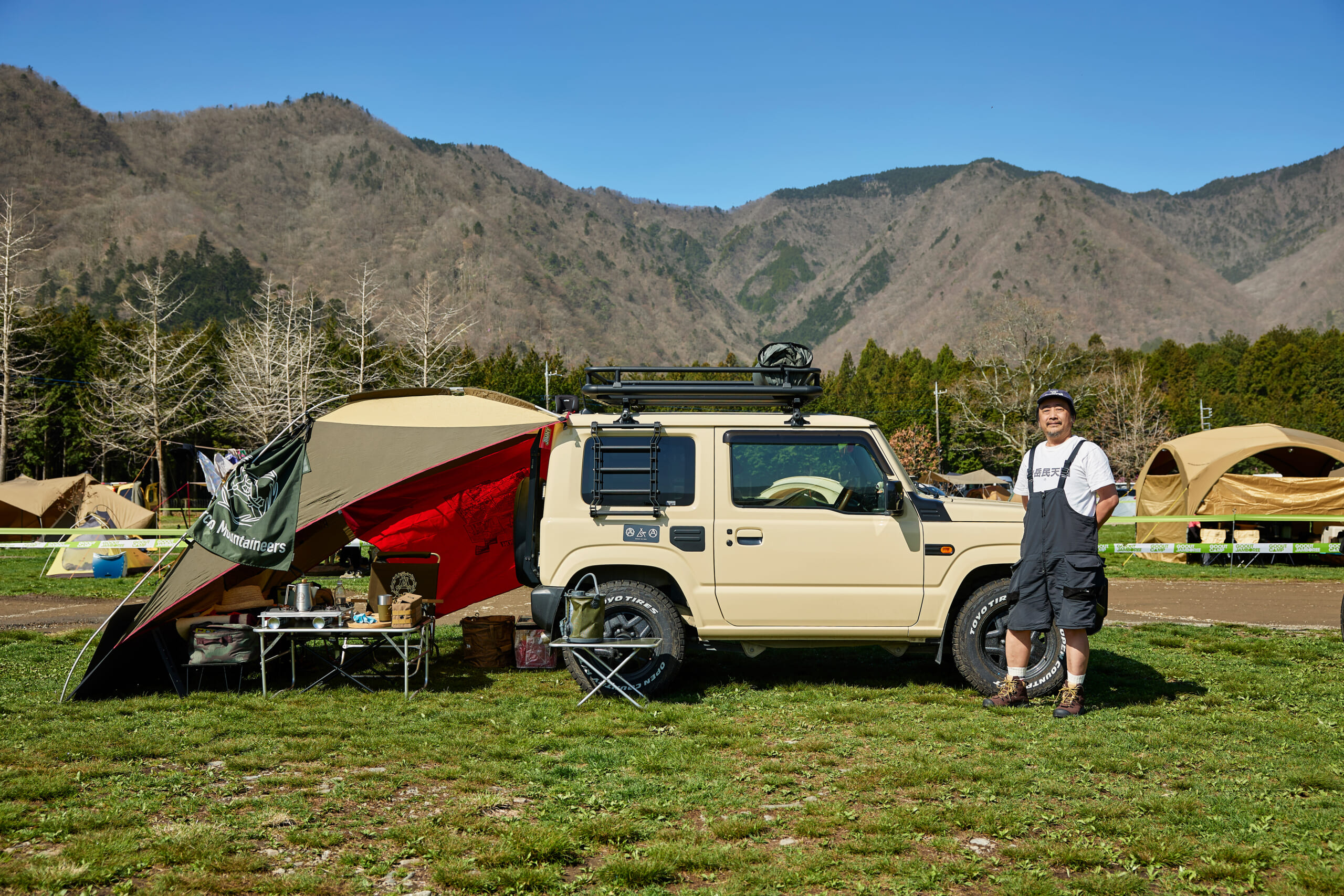 21 SUZUKI JIMNY JB64】アウトドアカスタムで、キャンプもシゴトも満足