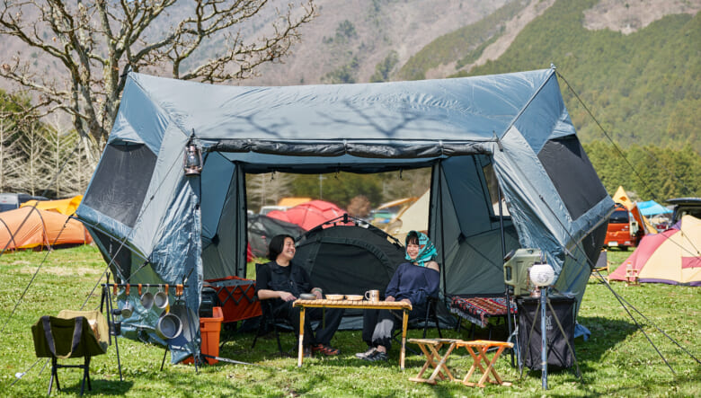 朝から夜まで富士山を望むべく、ぎゅっと凝縮の快適レイアウト。（GO OUT JAMBOREE 2026）