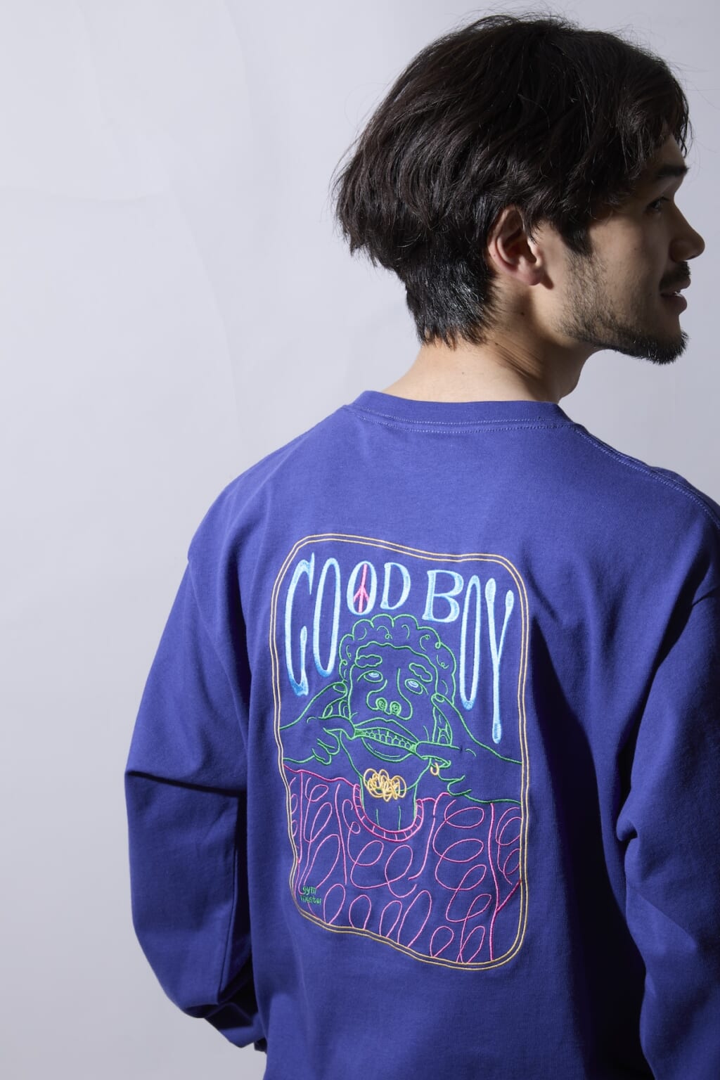 gym master “GOOD BOY”刺繍 7.4ozロングスリーブTee