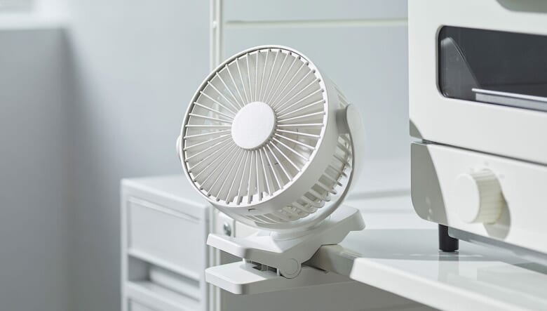 置いても使える充電式クリップファン