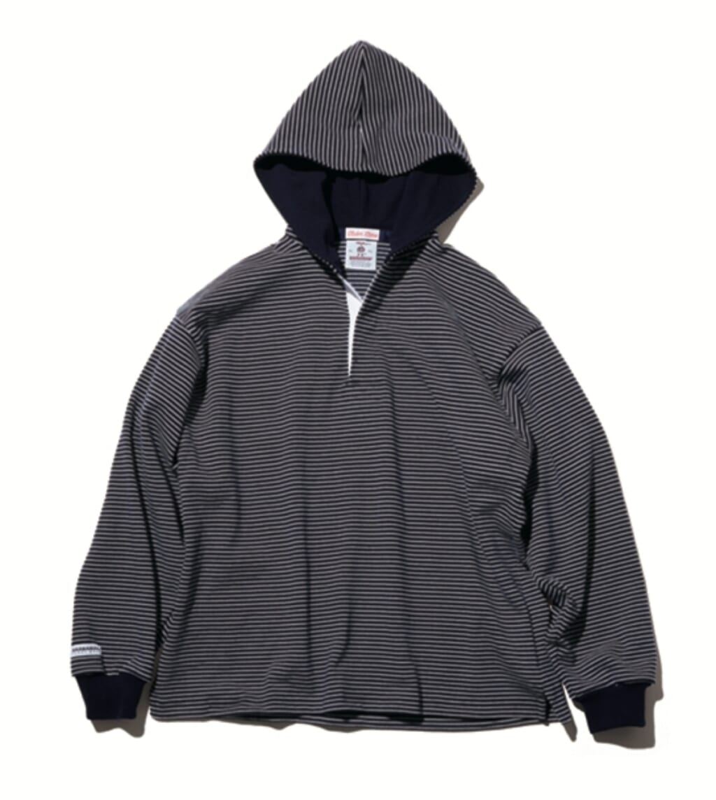 BARBARIAN × SLIDER STORE
Hooded rugby shirt