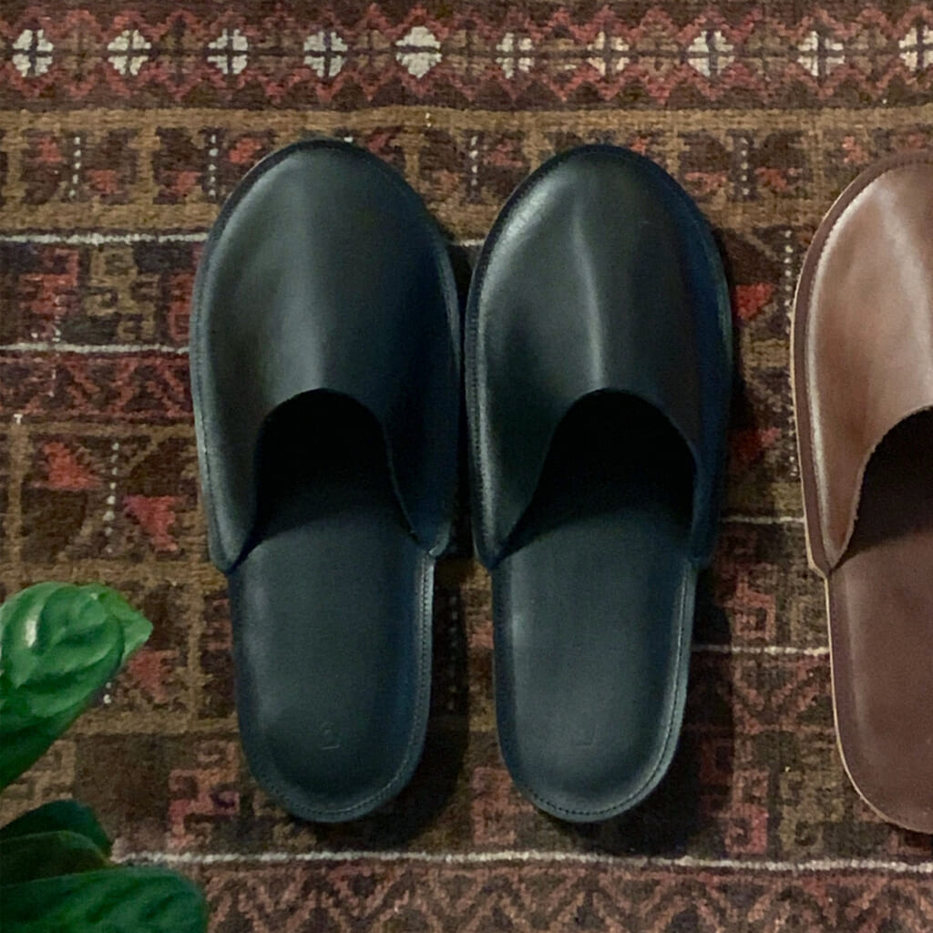 レザースリッパ“d LEATHER SLIPPERS LIFESTOCK “