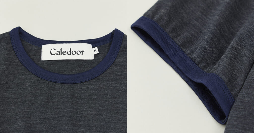 Caledoor×LOFTMAN 1981のLight Merino Wool Ringer T-shirt