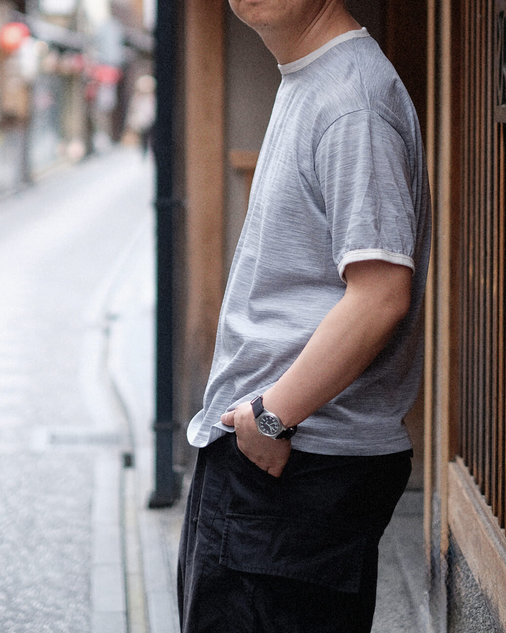 Caledoor×LOFTMAN 1981のLight Merino Wool Ringer T-shirt
