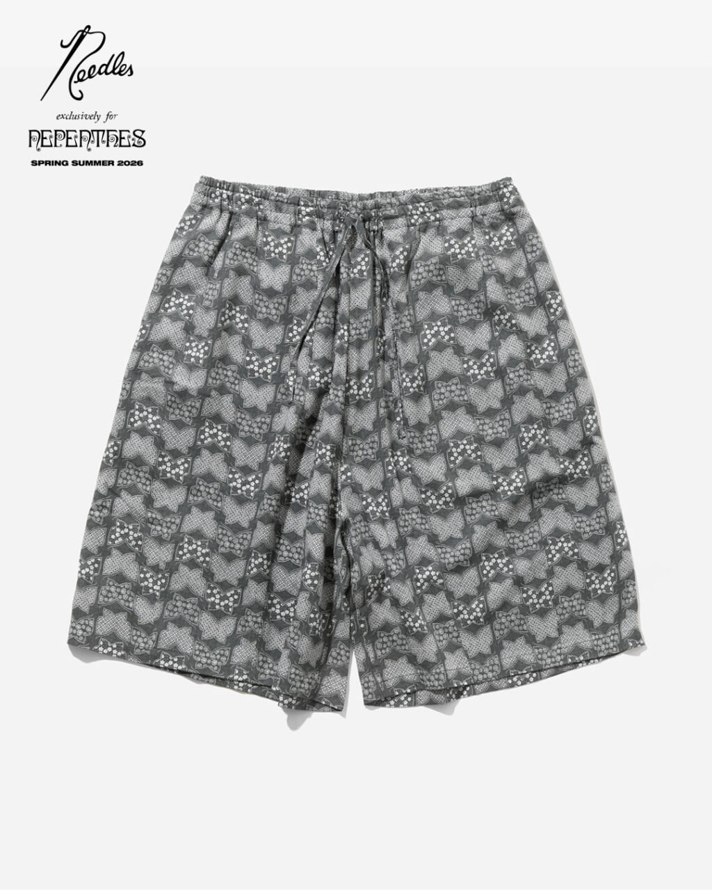 NEEDLES パピヨン柄ショーツグレー