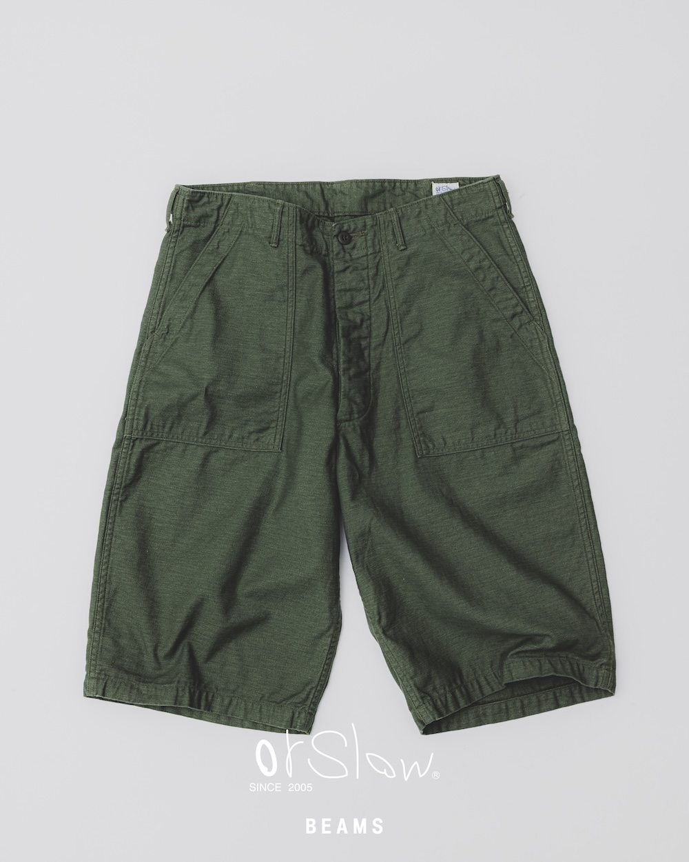 orSlow×BEAMSのU.S. ARMY FATIGUE SHORTS
