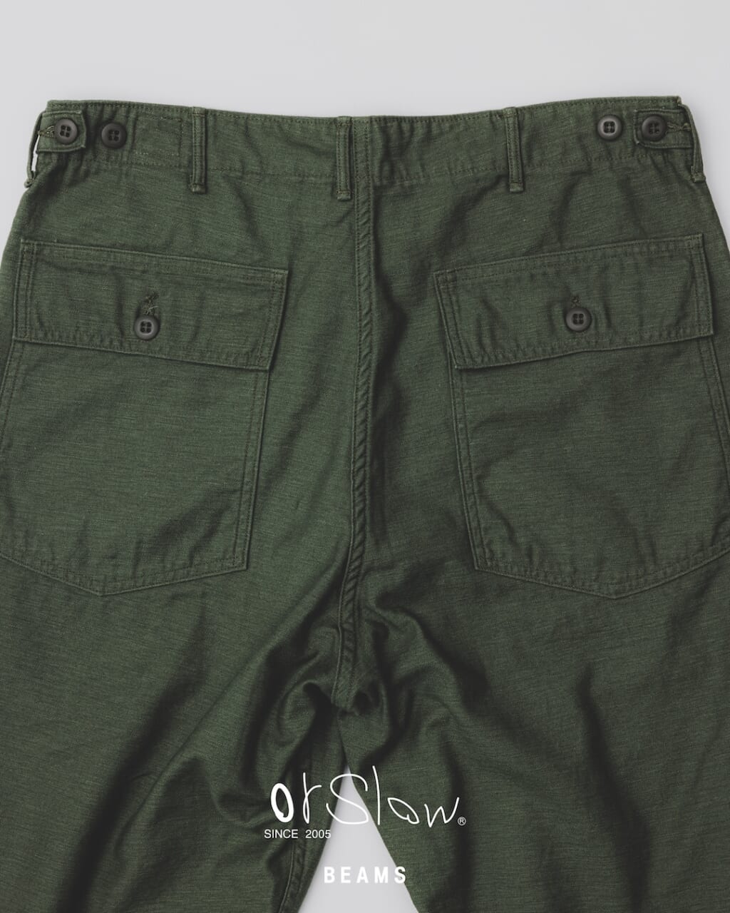 orSlow×BEAMSのU.S. ARMY FATIGUE SHORTS