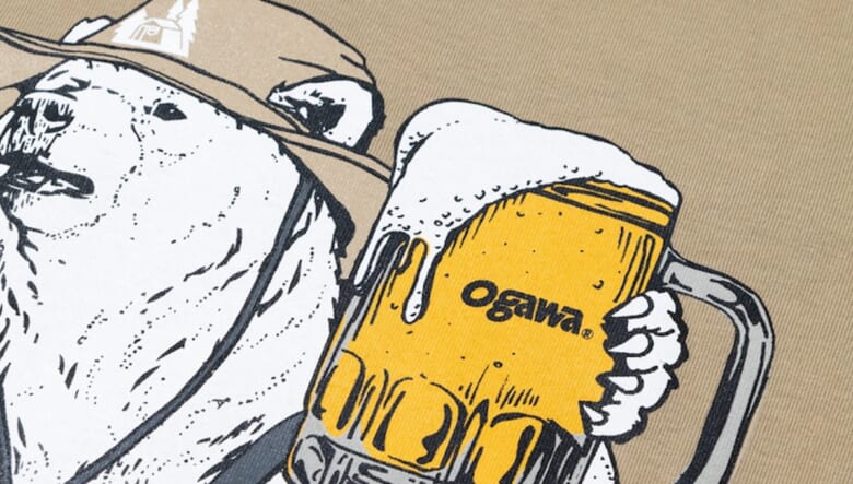 ogawa×go slow caravanのogawa×gsc キャンパークマ S/S TEE