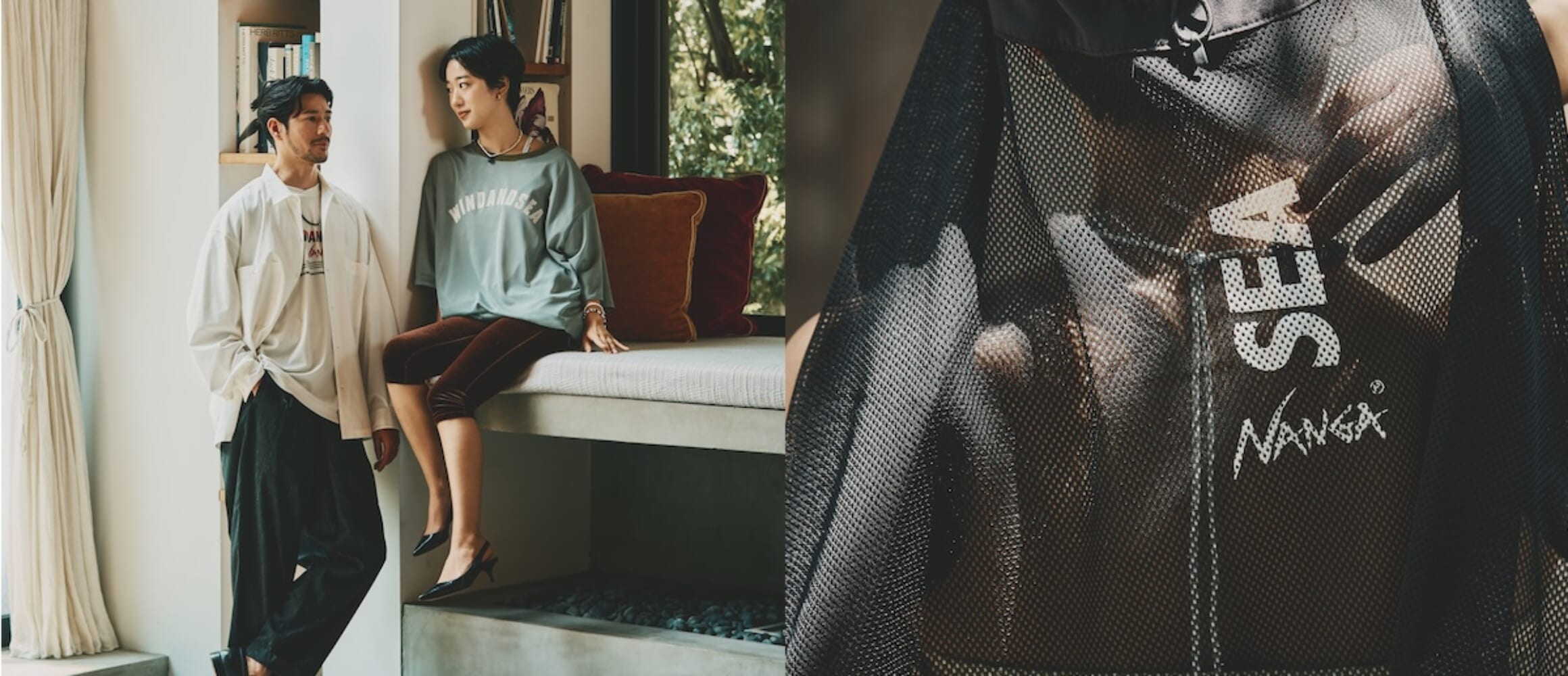 NANGA × WIND AND SEA ナンガ　ウィンダンシー M ブラック ナンガ × ウィンダンシーのサマーコレクション。アーバンアウトドアに