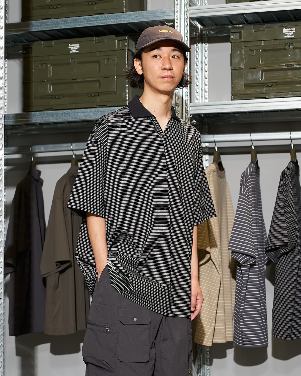 FreshServiceのCOMPACT DRY BORDER V-NECK POLO