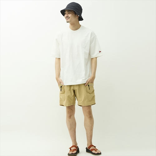 オープンエンドドライ ワイドクルーネック半袖Tシャツ