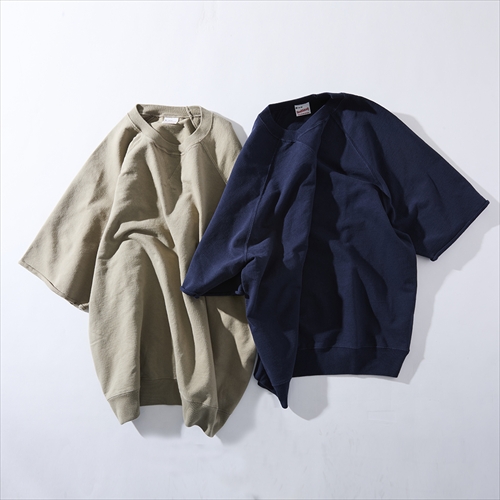 Healthknit フェーデッドライトウェイトスウェット カットオフクルーネック半袖