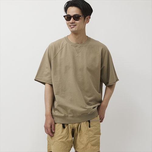 Healthknit フェーデッドライトウェイトスウェット カットオフクルーネック半袖