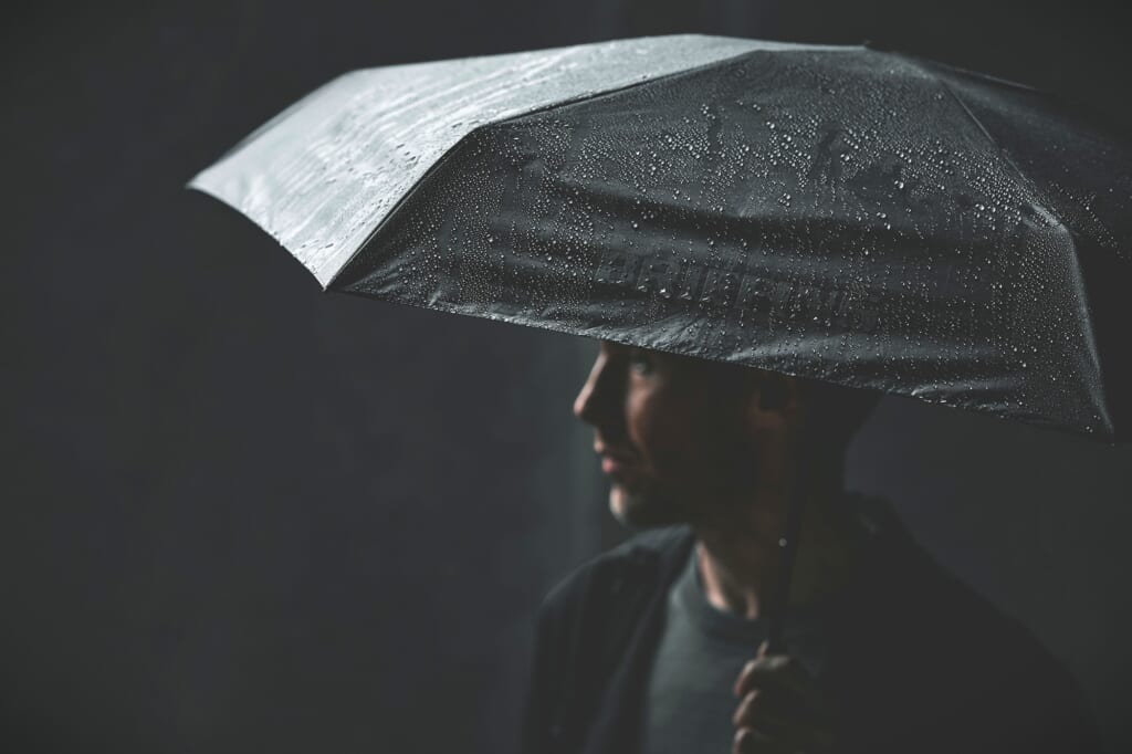BRIEFING×HUS/AW COMPACT UMBRELLA使用例