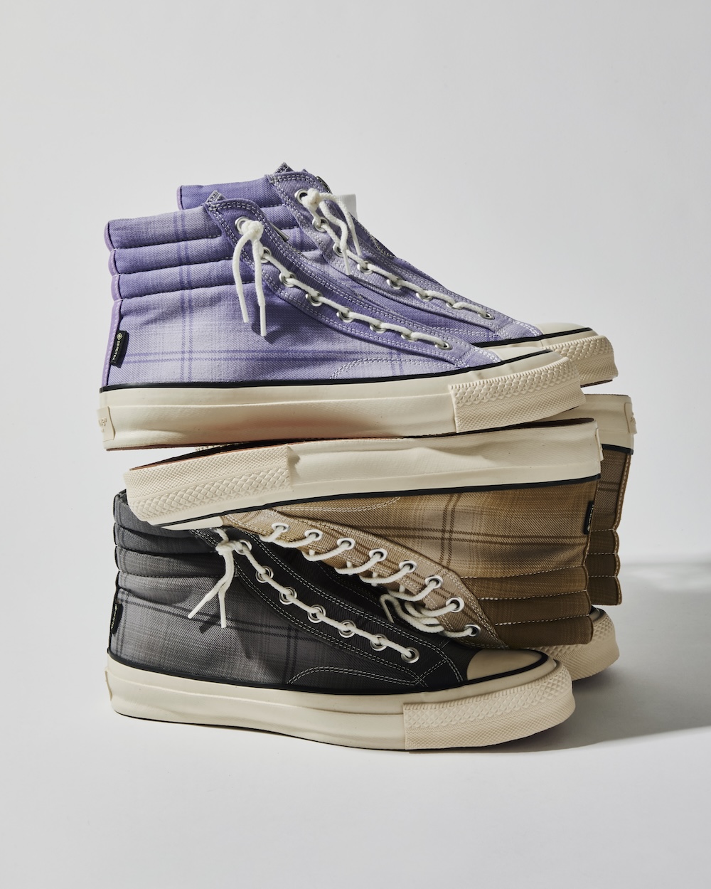 SPINGLE × nonnative
DWELLER TRAINER 2 HI
COTTON TWILL OMBRE CHECK by Rafu
WITH GORE-TEX